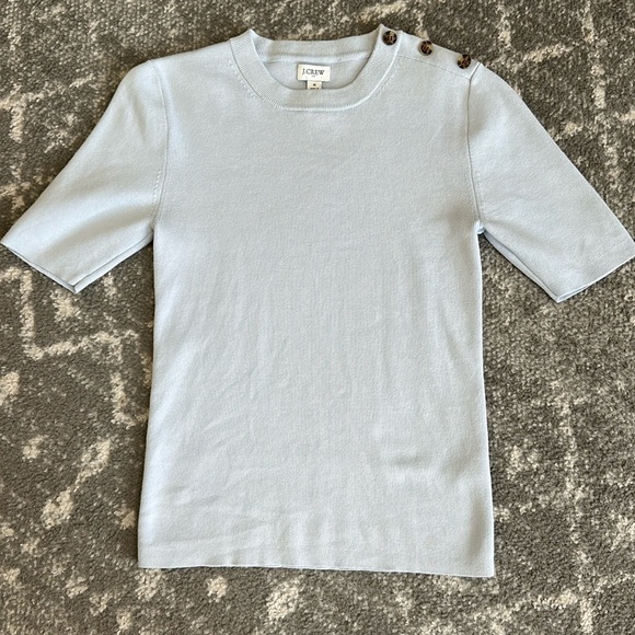 J. Crew Light. Blue Sweater Top NWOT - Picture 3 of 8